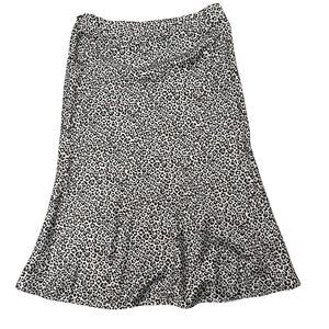 NWT Leopard Print Women's Satin A-Line Midi Skirt, size EU XL US 16-18